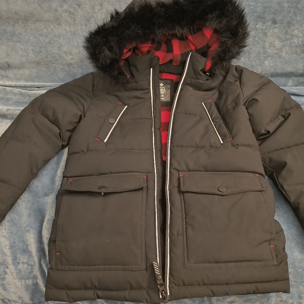 Ultimate Boys Black Parka size 7/8